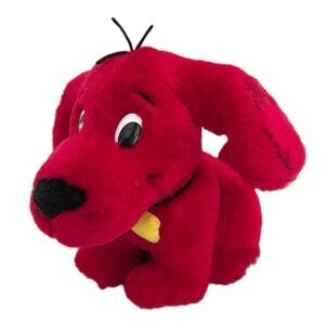 Clifford the Big Red Dog Vintage Automated 90s Plush and Book Set Collectibles